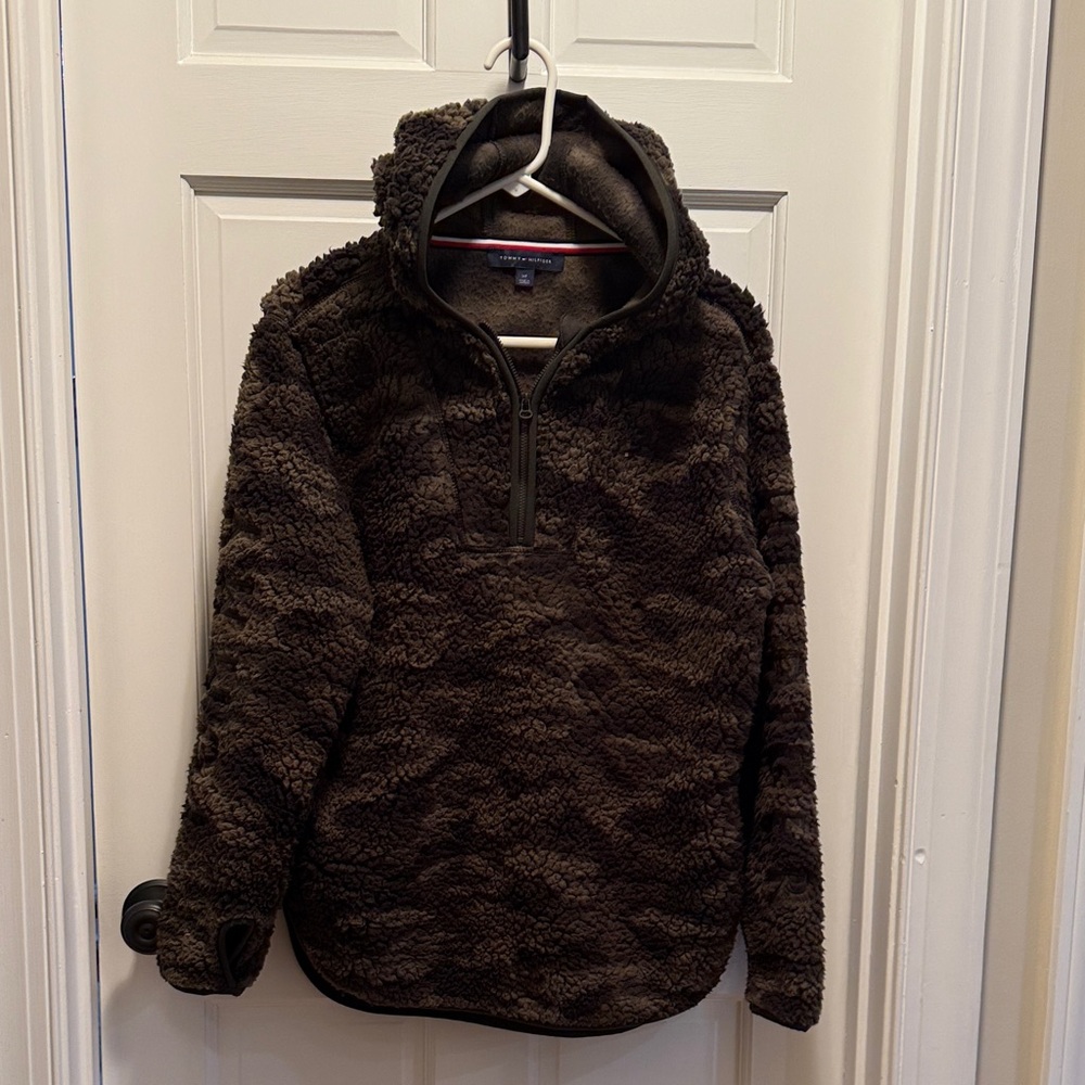 Tommy Hilfiger Brown Sherpa Pullover